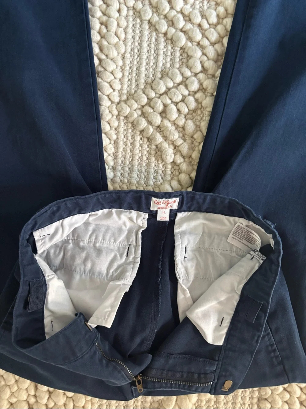 Cat & Jack school uniform navy blue pants chinos boy size 16